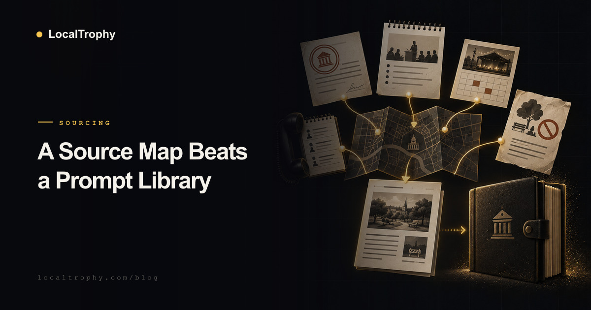 A Source Map Is More Valuable Than a Prompt Library