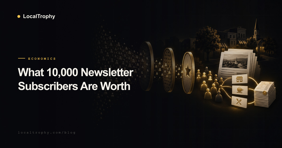 The Local Newsletter Math: What 10,000 Subscribers Are Actually Worth