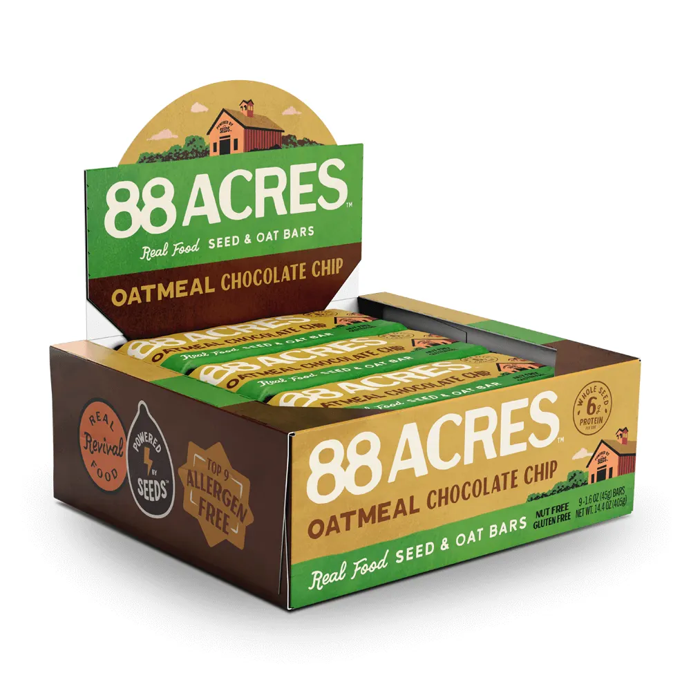 88 Acres Seed + Oat Bars – Oatmeal Chocolate Chip