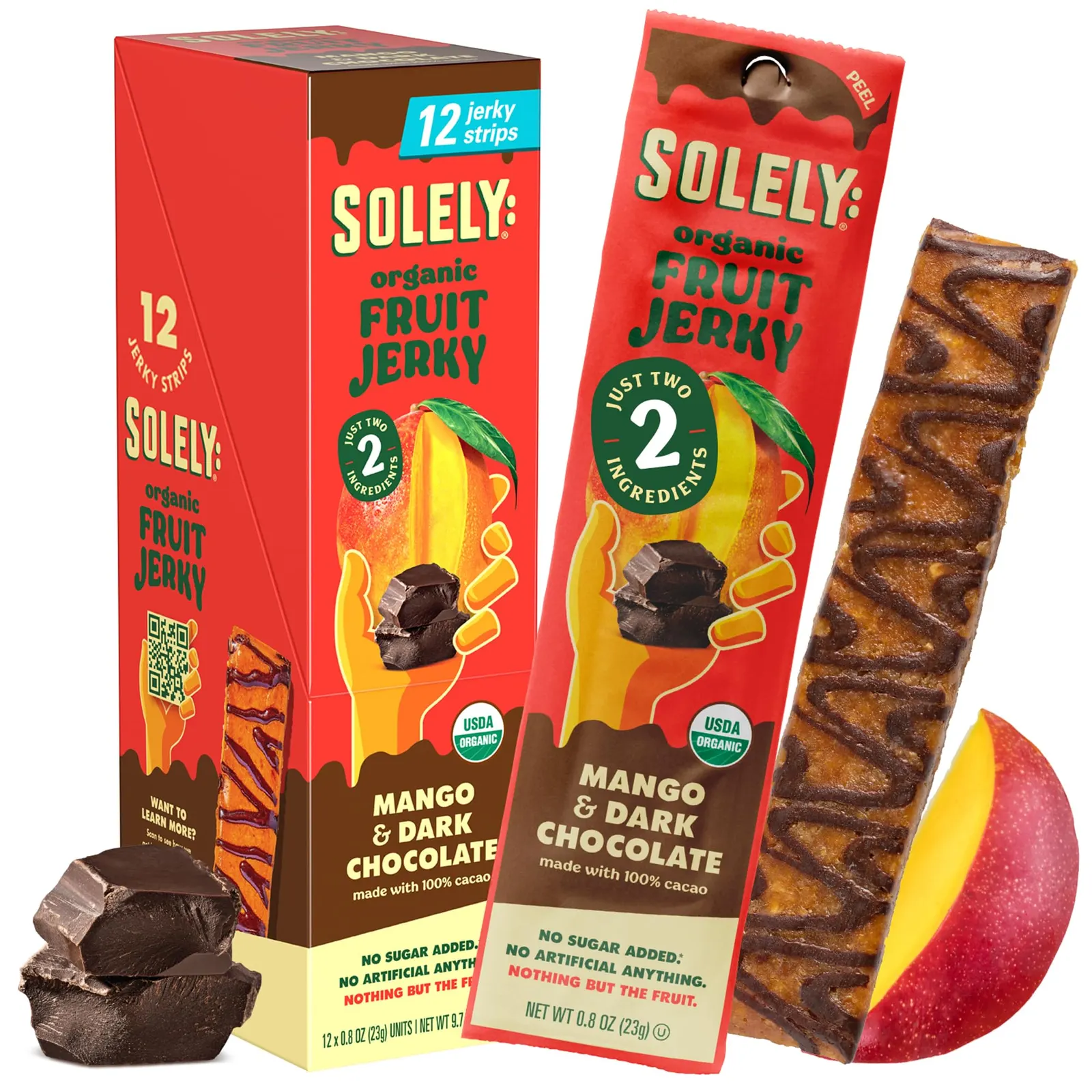 Solely Fruit Jerky – Dark Chocolate Mango