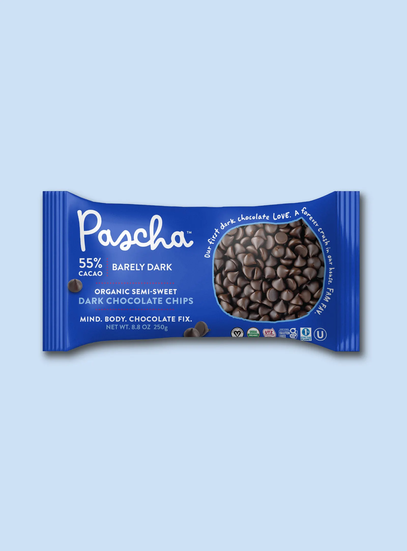 Pascha Semi-Sweet Chocolate Chips 55%