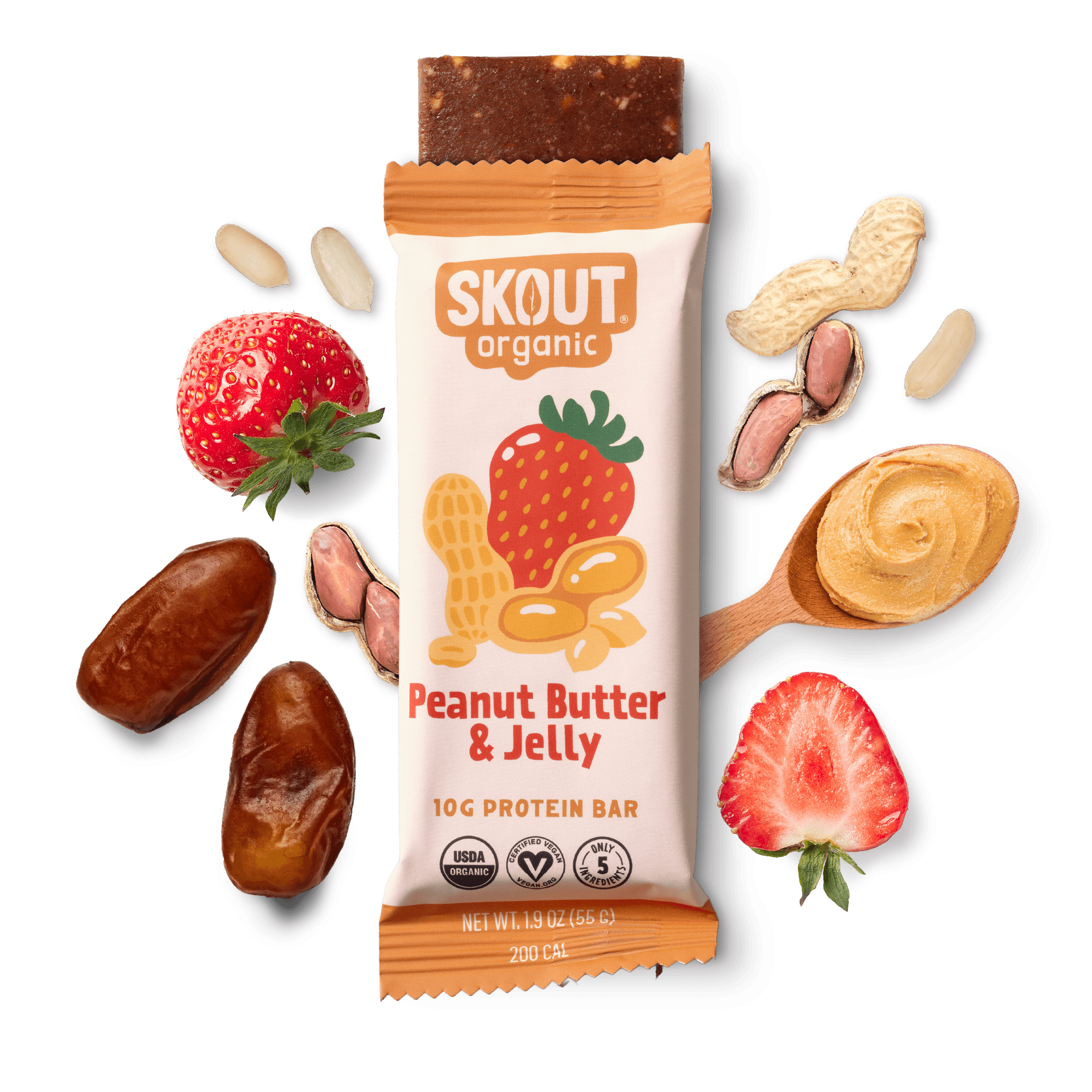 Skout Organic Protein Bar – Peanut Butter & Jelly